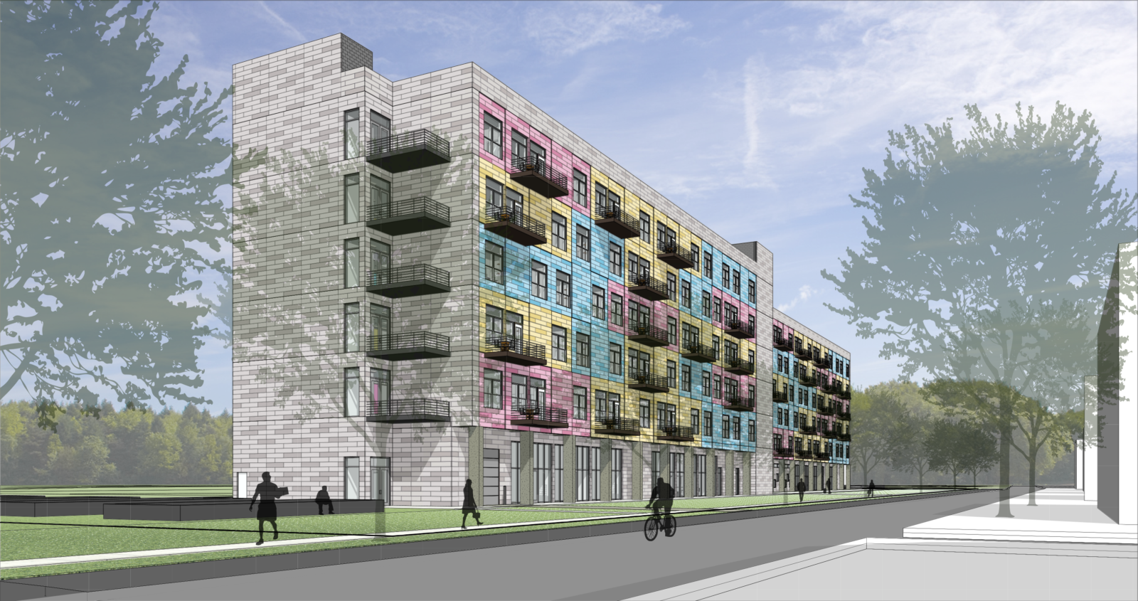 St Flats Building Pers 3D View 3D View 3 DEZAIN.io