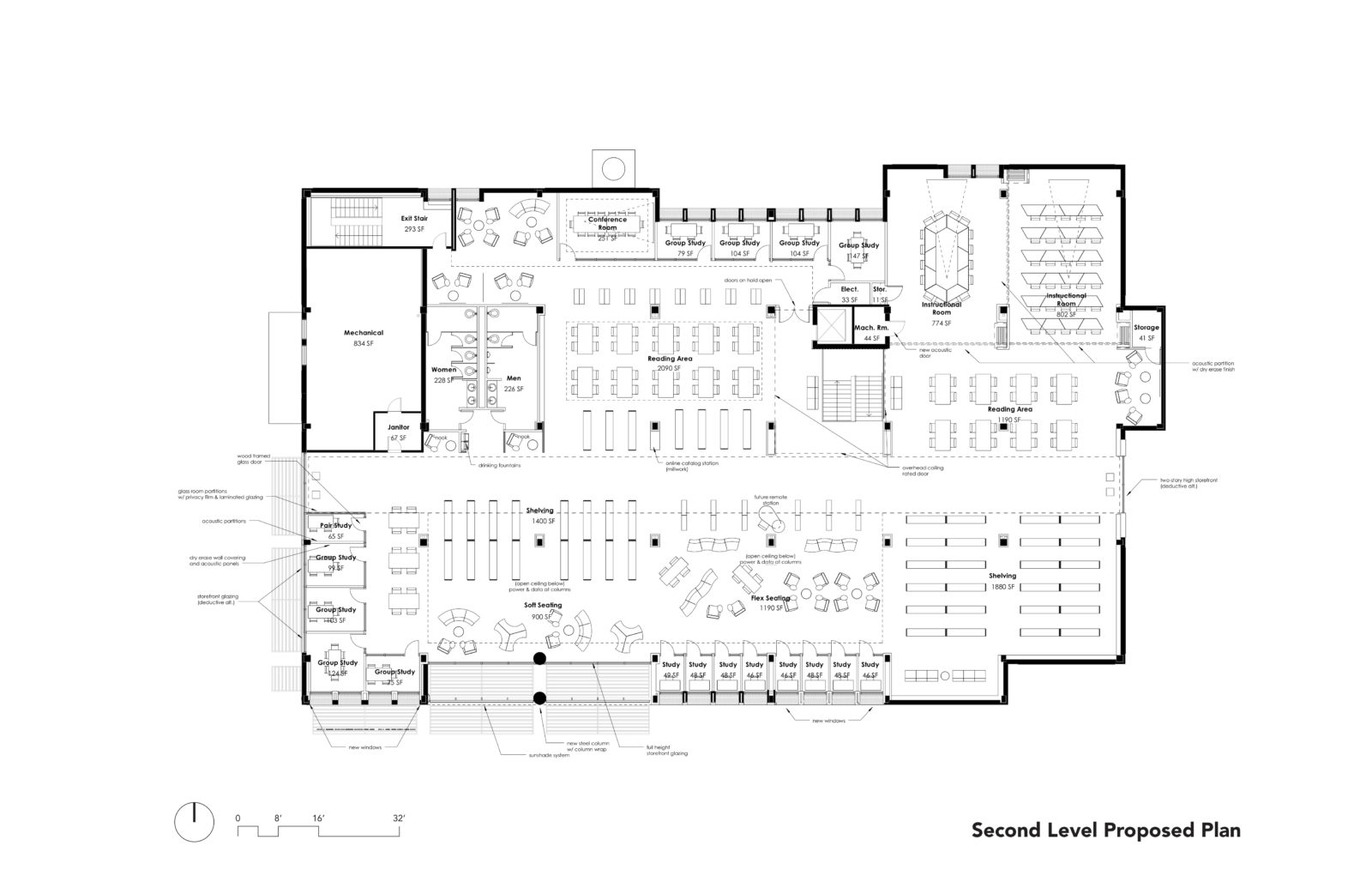 gsc hightower library second level plan - DEZAIN.io