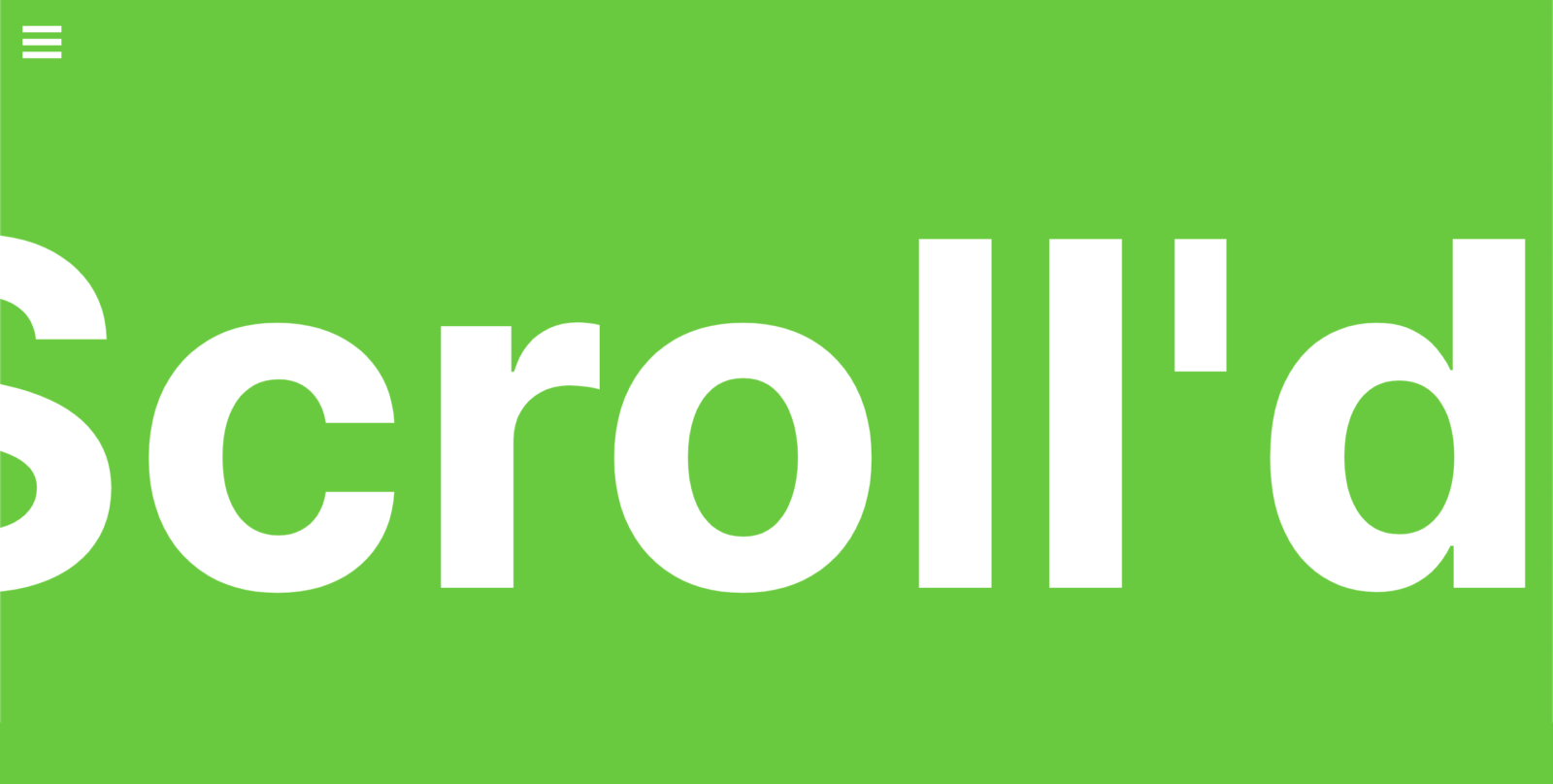 scrollr marquee white on color